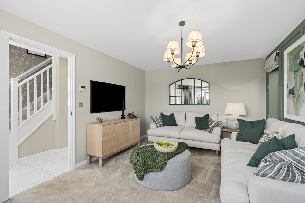 Show home lounge in neutral tones